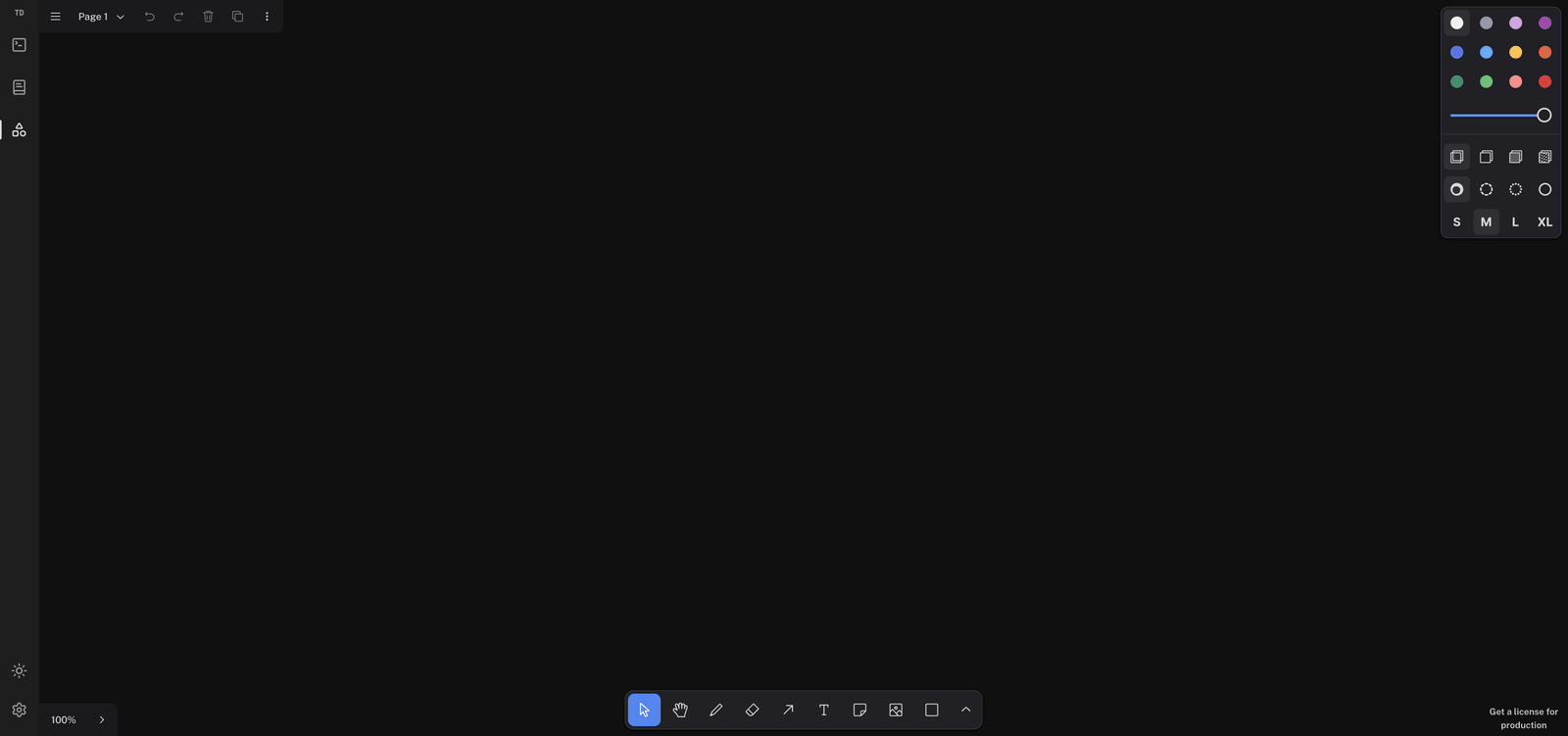 Pasting markdown onto the canvas renders it as a card with inline mermaid
