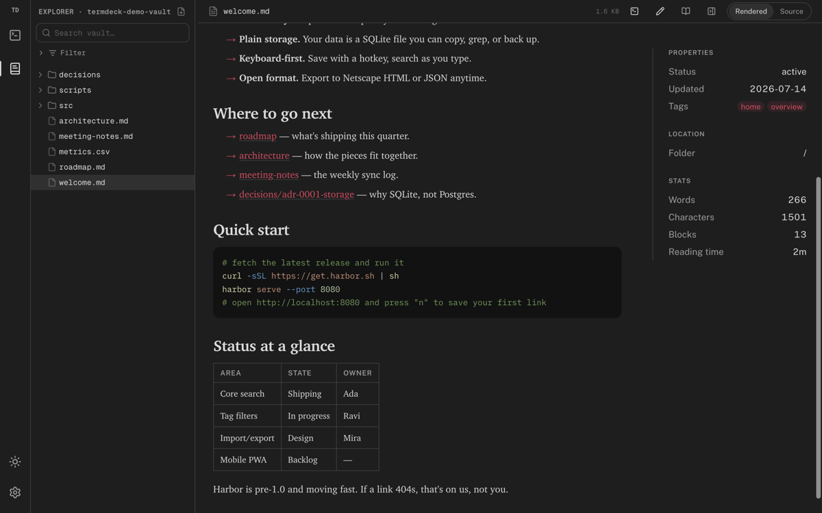 TermDeck wiki reading view
